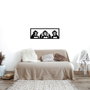 Wallity Three Monkeys-M Escultura de pared metálica negra